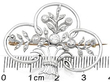 platinum diamond floral brooch size
