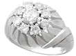 diamond cluster ring white gold