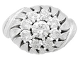 diamond cluster ring white gold UK