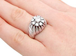 wearing diamond cluster ring white gold