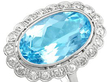 1930s aquamarine and diamond ring