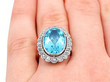 1930s aquamarine and diamond ring