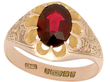 Garnet and Rose Gold Ring