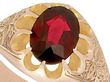 Garnet and Rose Gold Ring detail