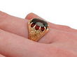 Garnet and Rose Gold Ring wearing