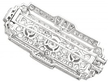 1930s diamond brooch in platinum back 