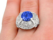 Antique Diamond Sapphire Cocktail Ring