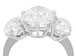 Three Stone Diamond Engagement Ring in White Gold 
