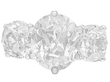 Three Stone Diamond Ring in White Gold 