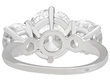 diamond trilogy ring in white gold