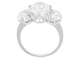 white gold three stone ring