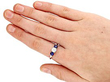 Sapphire and Diamond Trilogy Ring on hand