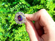 Amethyst and Diamond Yellow Gold Dress Ring