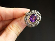 Amethyst and Diamond Yellow Gold Ring