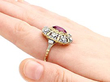 Wearing Antique Amethyst and Diamond Ring