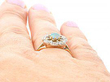 Antique Opal & Diamond Cluster Ring 