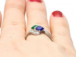 vintage gemstone twist ring