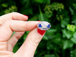 1930s sapphire and diamond cocktail ring outside 