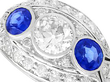 1930s sapphire and diamond cocktail ring