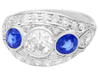 1930s sapphire and diamond ring