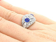 Wearing 1930s sapphire and diamond ring
