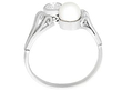 Vintage 1940s Pearl and Diamond Ring