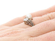 1940s Pearl and Diamond Ring Wearing Hand