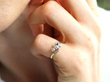 Wearing Three Stone Diamond Twist Ring