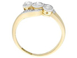 Three Stone Diamond Twist Ring