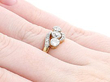Three Stone Diamond Twist Ring Wearing
