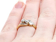 Three Stone Diamond Twist Ring Wearing