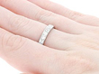 Princess and Baguette Cut Eternity Ring Wearing Hand