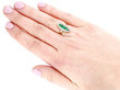 Emerald and Diamond Marquise Ring Wearing