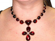 garnet cross pendant