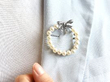 Vintage Pearl Diamond and White Gold Brooch