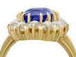 Yellow Gold Antique Sapphire Ring setting