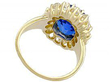 Yellow Gold Antique Sapphire Ring back