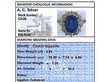 Yellow Gold Antique Sapphire Ring grading card