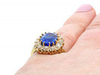 Yellow Gold Sapphire Ring wearing