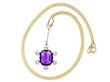Amethyst Pendant Necklace Antique
