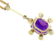 Antique Amethyst Pendant Necklace Reverse