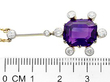 Antique Amethyst Pendant Necklace Ruler