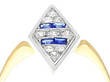14k Gold Sapphire and Diamond Ring