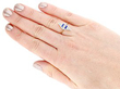 14ct Gold Sapphire and Diamond Ring Wearing