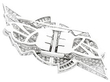 Art Deco Diamond Double Clip Brooch underside 