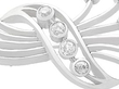 Diamond Spray Brooch close up