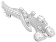 Diamond Spray Brooch side