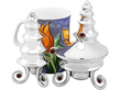 Silver Condiment Set with Gems