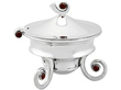 Silver Condiment Set with Gems