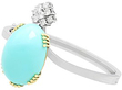 Vintage Turquoise Bangle with Diamonds Close Up